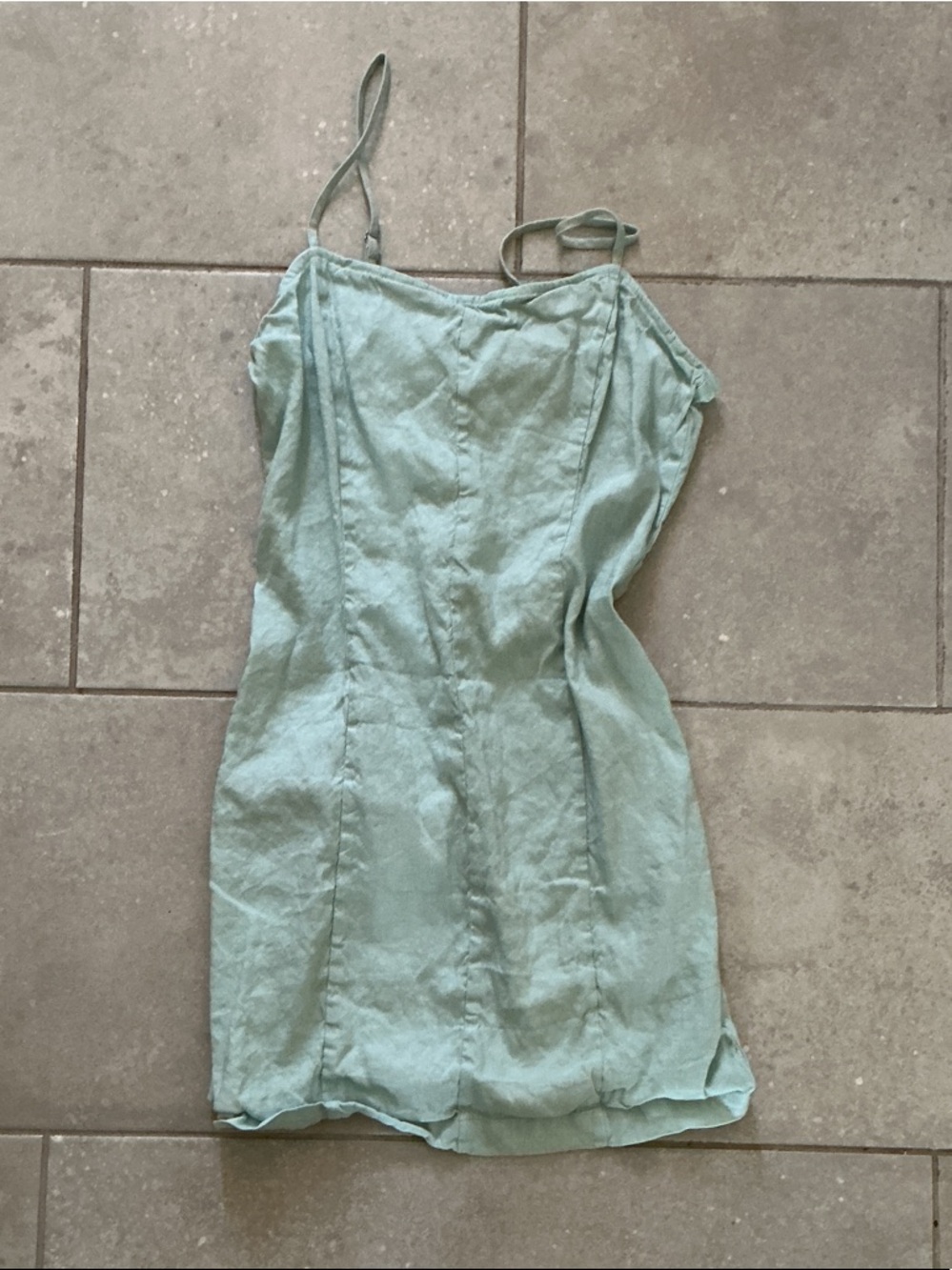 Forever 21 Mint Green Slip Dress with Spaghetti Straps size medium